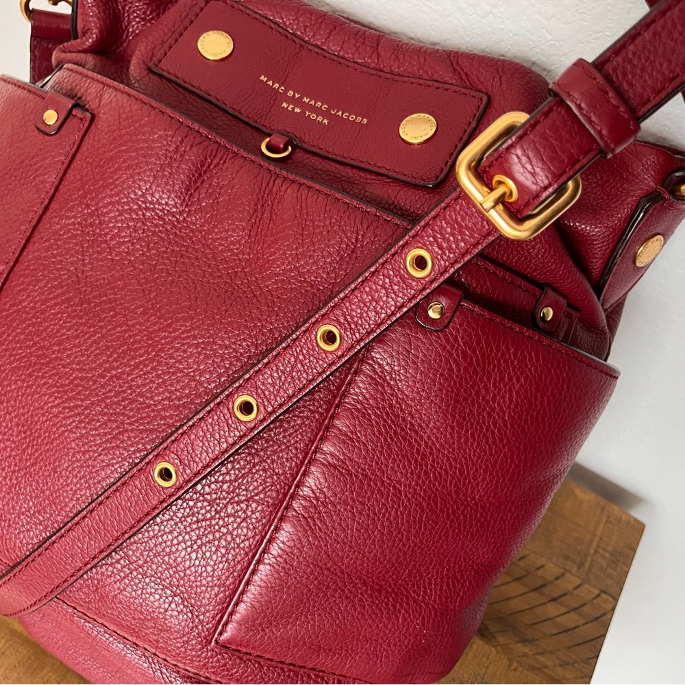 Marc by Marc Jacobs Red Leather Hobo Bag - Picture 10 of 12